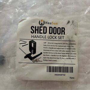 Black Metal Shed Handle with Keys